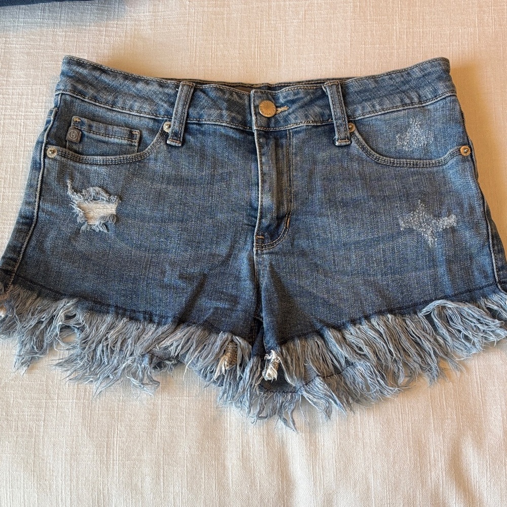 Just USA Distressed Blue Jean Shorts
